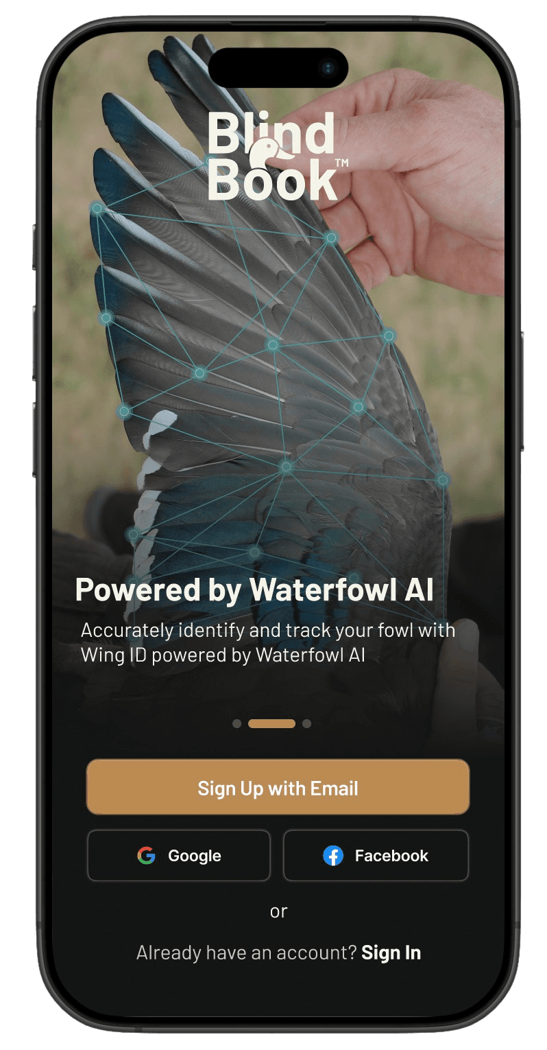 BlindBook app phone mockup