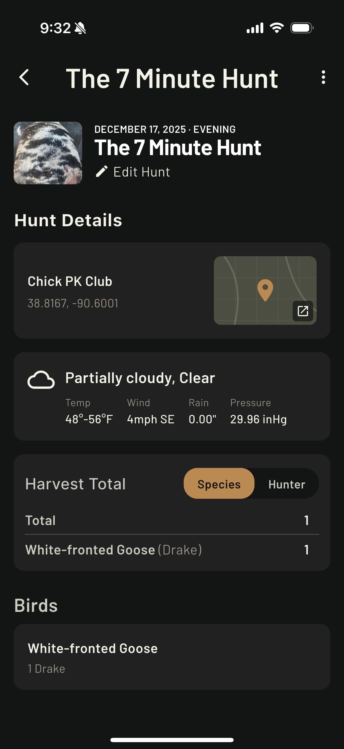 Personal Hunt Journal screenshot