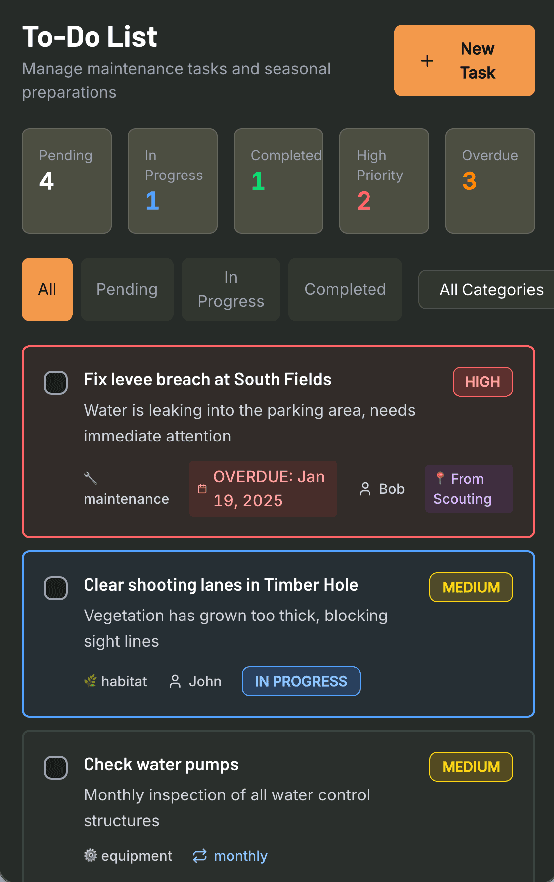 To-Dos & Task Management screenshot