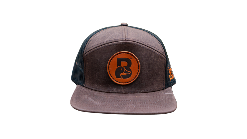 Flatbill Snapback — Leather B Patch