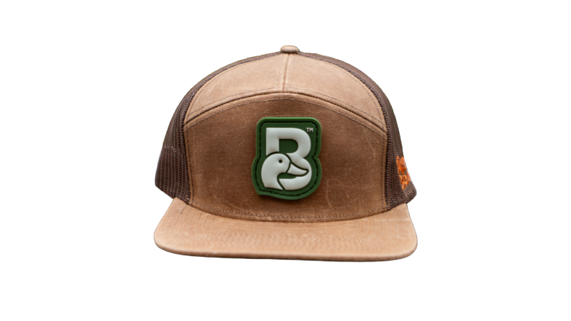 Tan Flatbill — Green B Patch