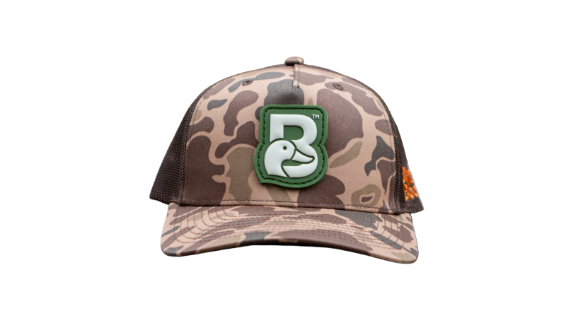 Camo Trucker — Green B Patch